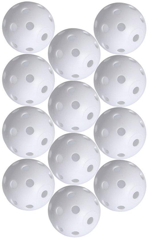 IMPERATORIS® Golf Oefenballen - Airflow Ballen - Geperforeerde Plastic Ballen - Voor Training in Tuin en Binnen - Lichtgewicht - Set van 24 - wit van IMPERATORIS — afbeelding 3