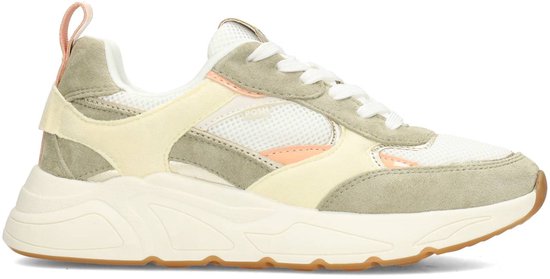 POSH by Poelman CARO Dames Sneakers - Wit avec combinaison verte