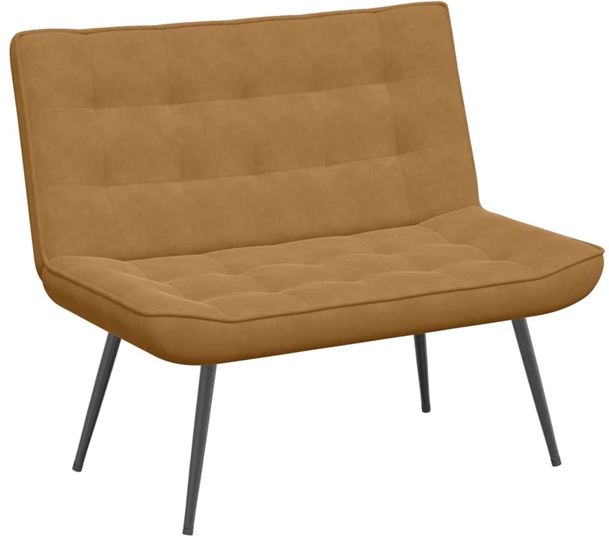 vidaXL - Bankje - 110x74x84 - cm - fluweel - bruin