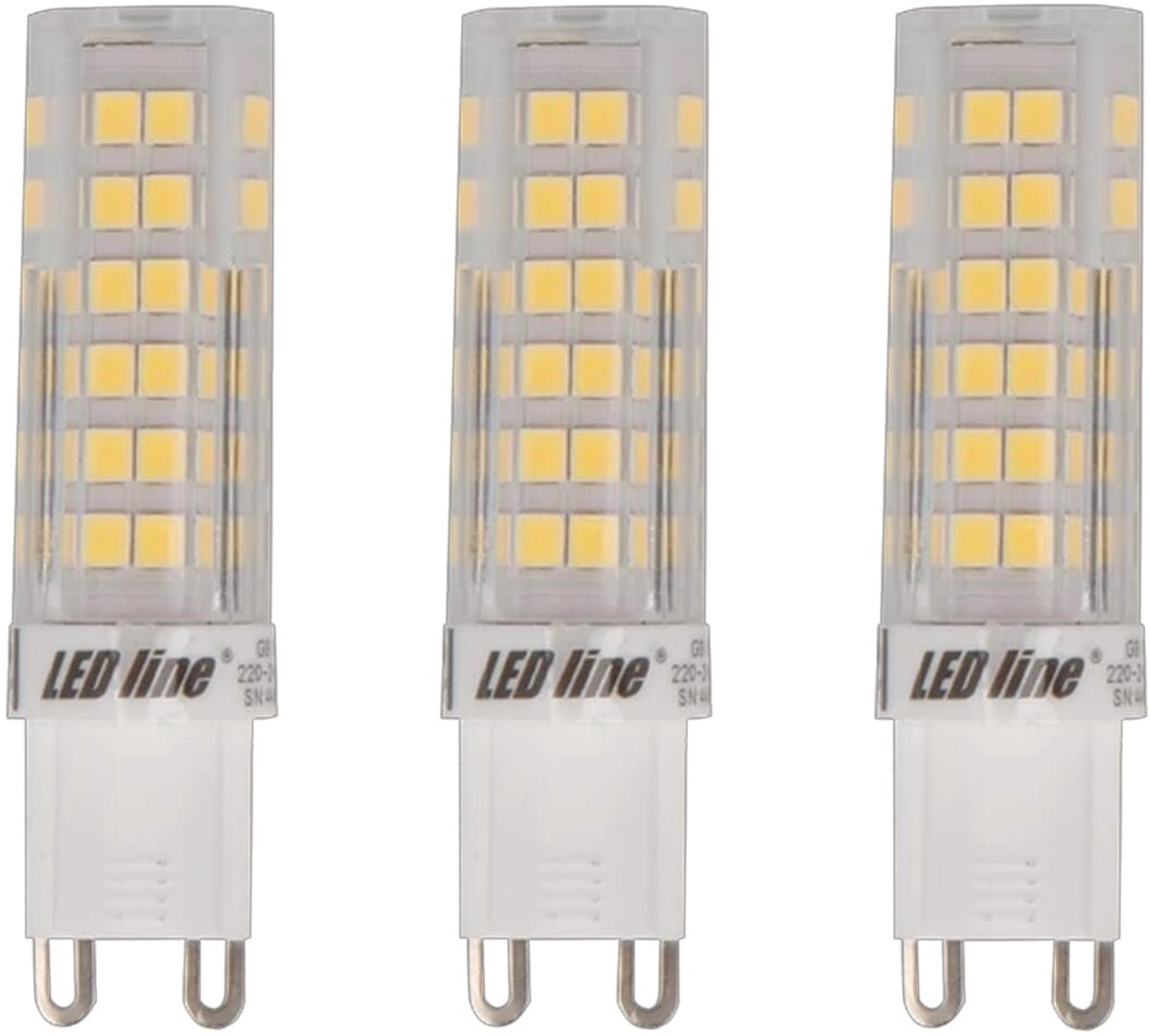 LED line LITE LED Insteeklamp G9 - 6W (vervangt 50W) - 550lm - Ø16mm - 230V - Energiezuinig - 3 stuks