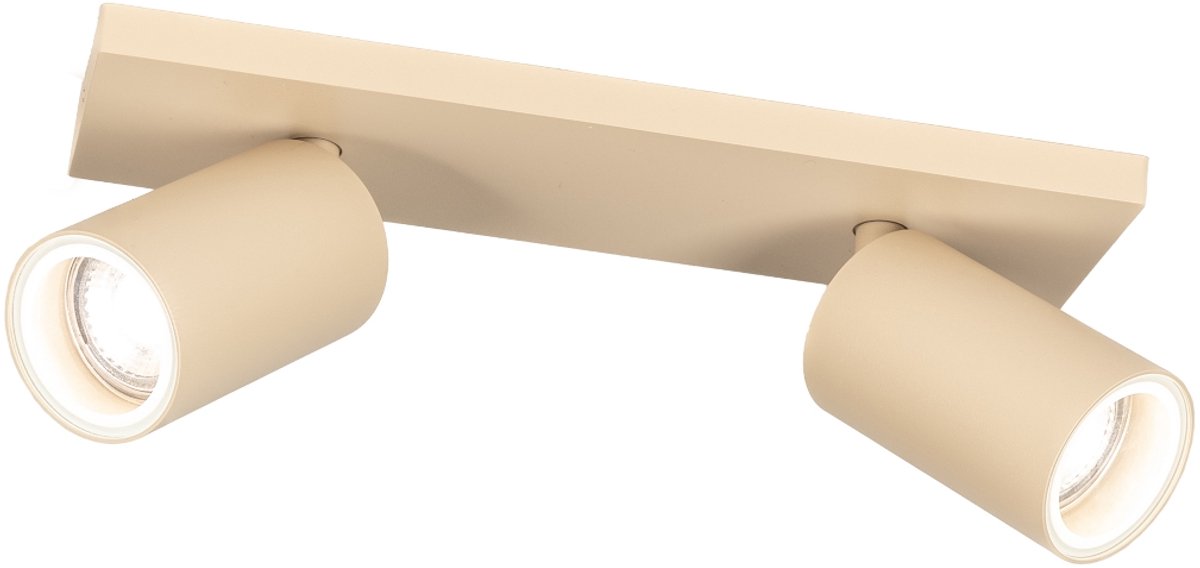Lumidora Opbouwspot 75506 - DANNY IP - 2 Lichts - GU10 - Beige - Metaal - Badkamerlamp - I