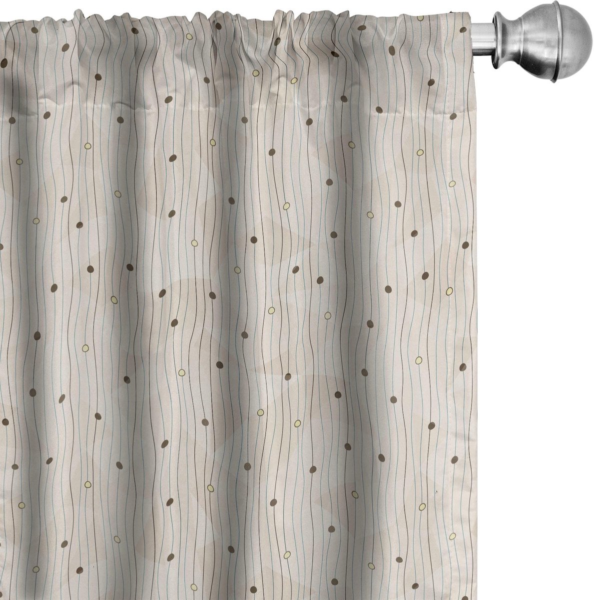 ABAKUHAUS Abstrakt Voorhangen – 2x75x225 cm – microvezel – lichtgrijs eierschaal Pale Grau Eggshell
