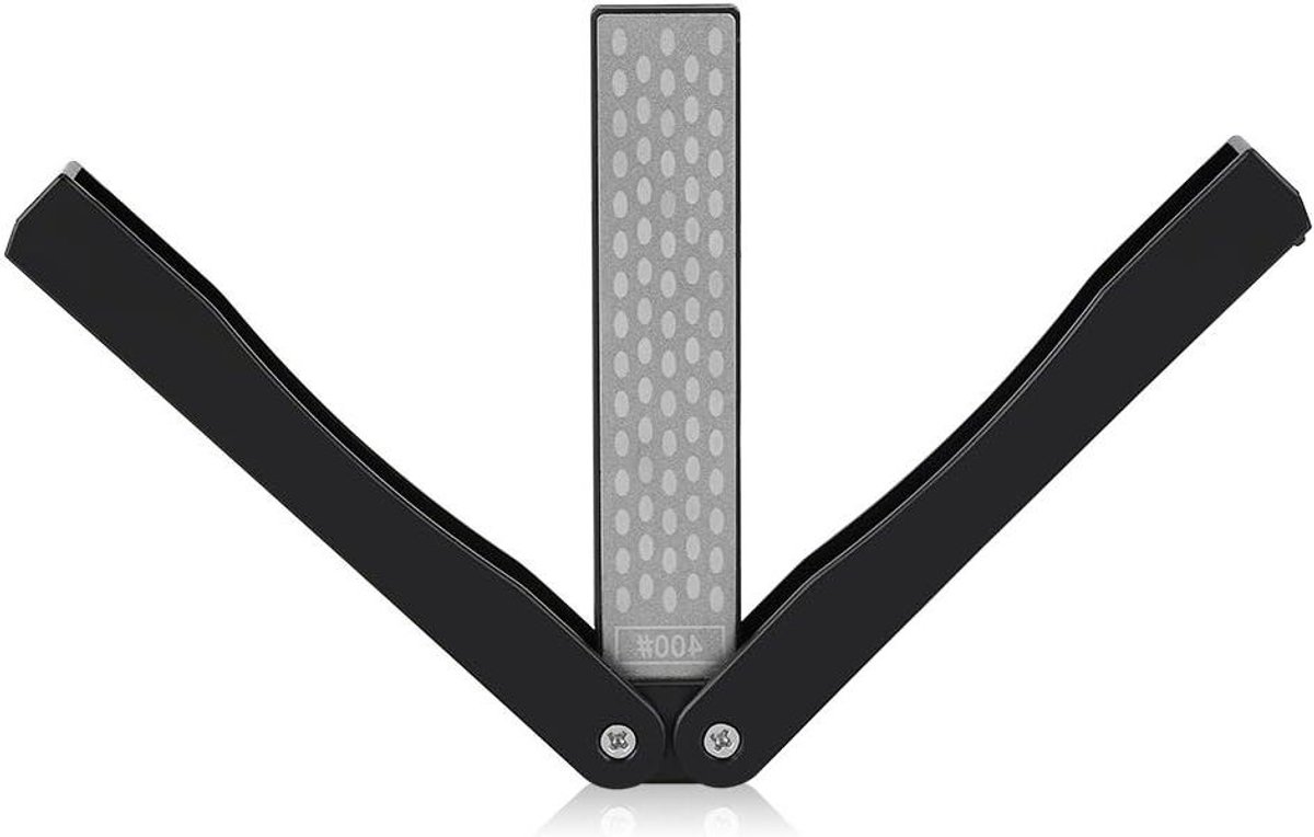 Diamant Schärfstein 400/600 Grit - Dubbelzijdig - Voor Outdoor Camping en Keuken - Zwart