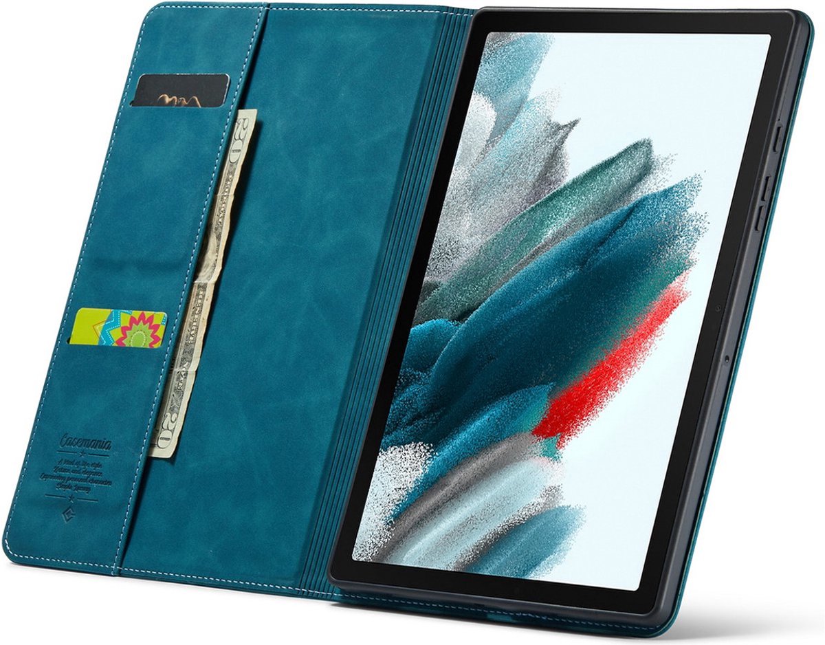 CaseMania Bookcase hoesje geschikt voor Samsung Galaxy Tab A11+ - Effen Groen - Kunstleer