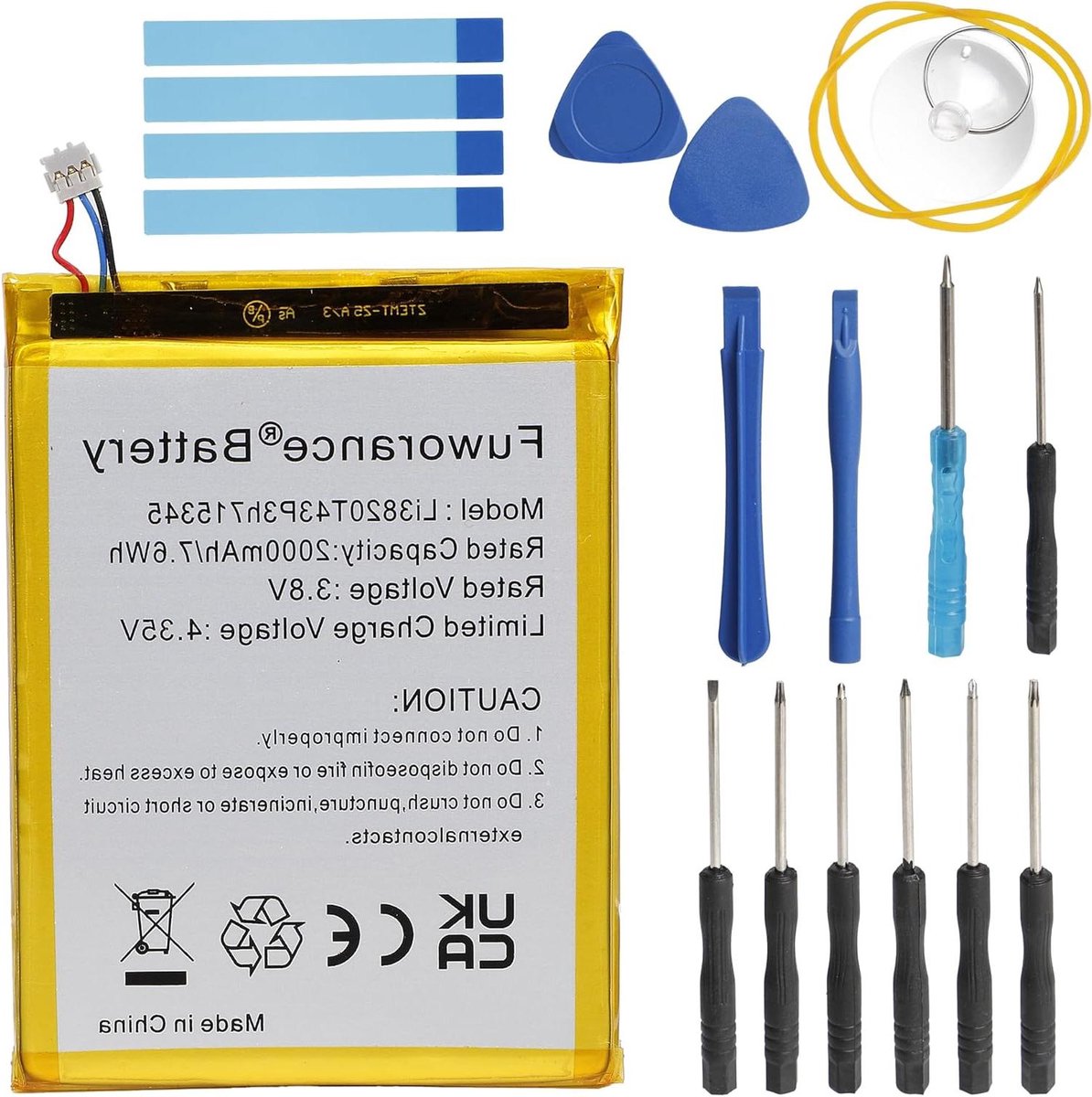 Cosensi - Li-ion batterij 2000 mAh 3,8 V voor ZTE Grand S Flex en diverse 4G LTE smartphones