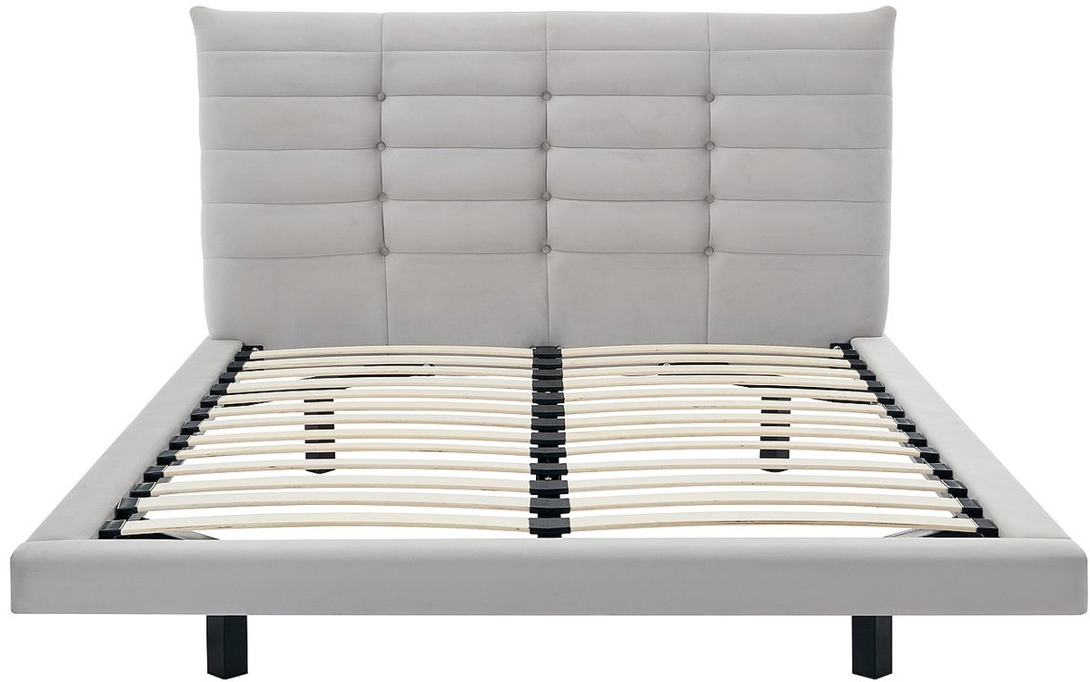 Vente-unique Bedframe stof grijs 140 x 190 cm