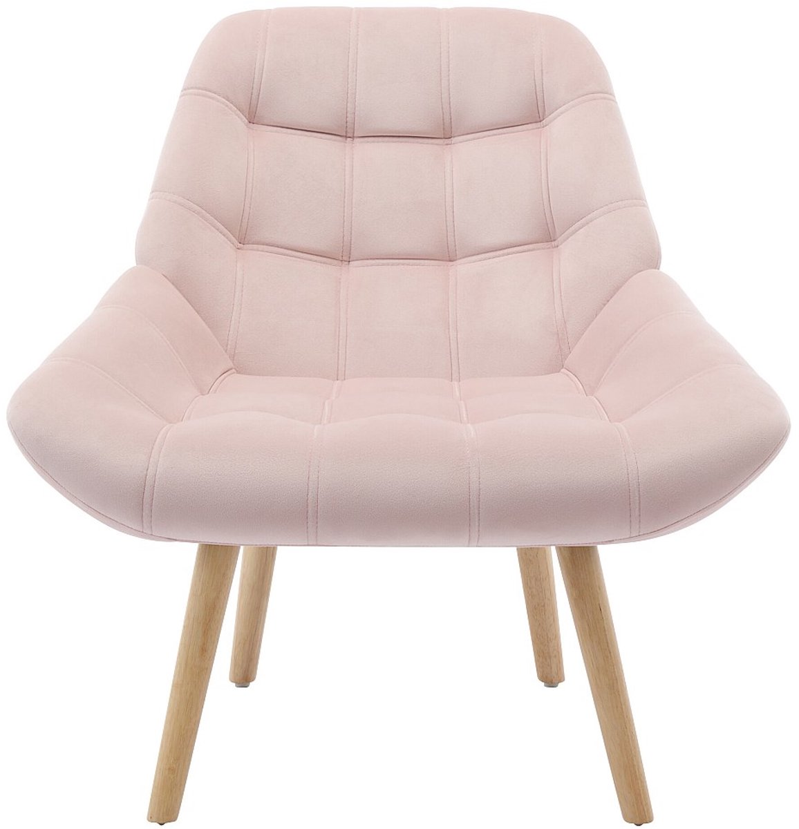 Vente-unique Fauteuil in roze fluweel LUOSTO