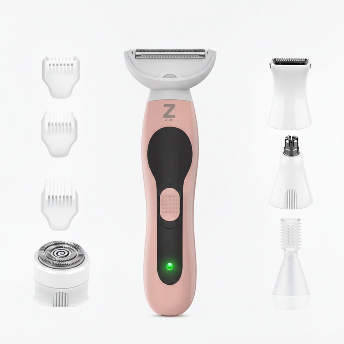 Ladyshave voor Vrouwen - 5 in 1 Scheerapparaat - Bikinilijn - Oksels - Benen - Gezichtshaar - Neustrimmer - Moederdag - Zeri