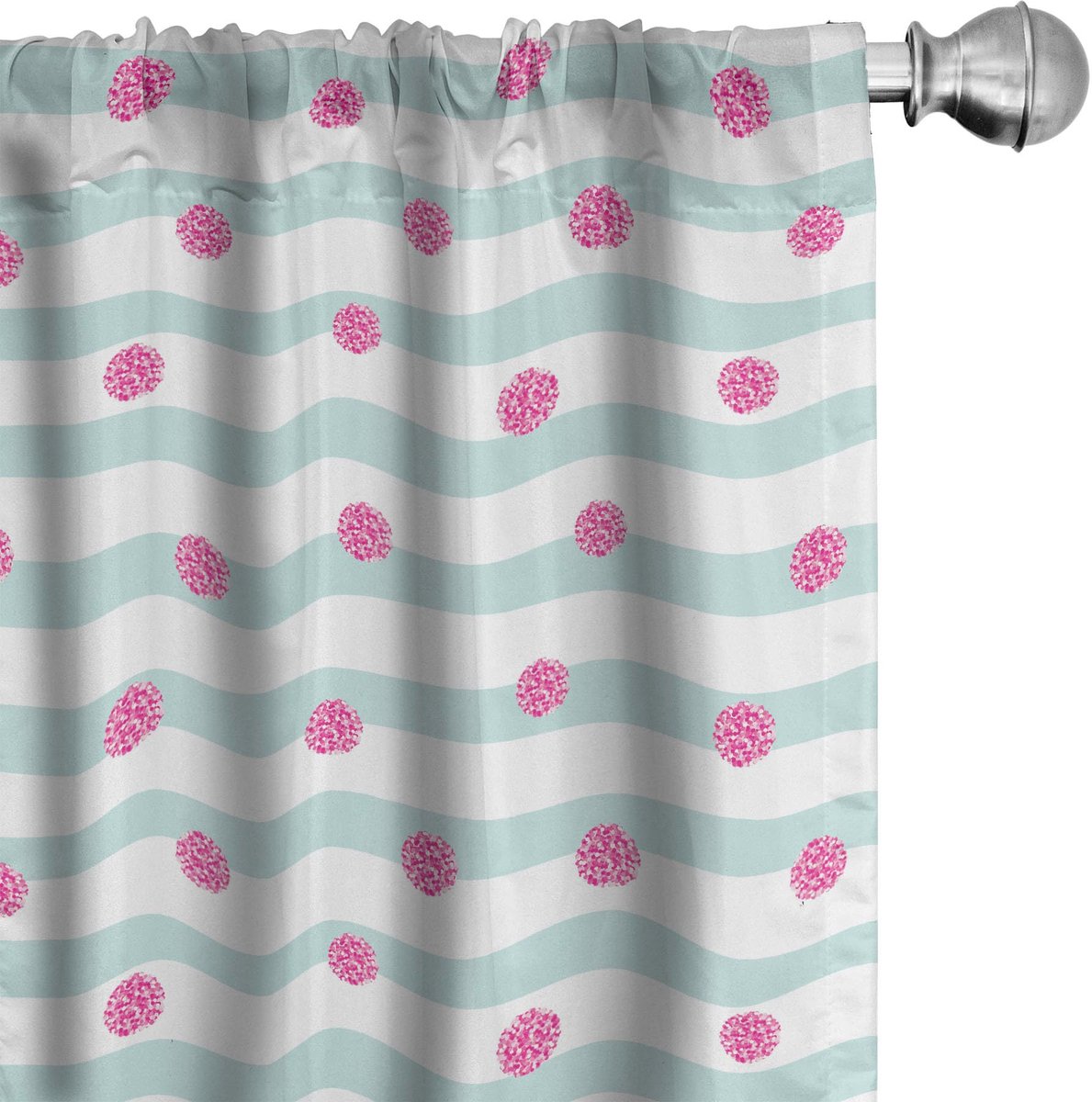 ABAKUHAUS Abstrakt – Gordijnen 2x75x175 cm – Microvezel – Licht zeeschuimroze Pale Seafoam Rosa