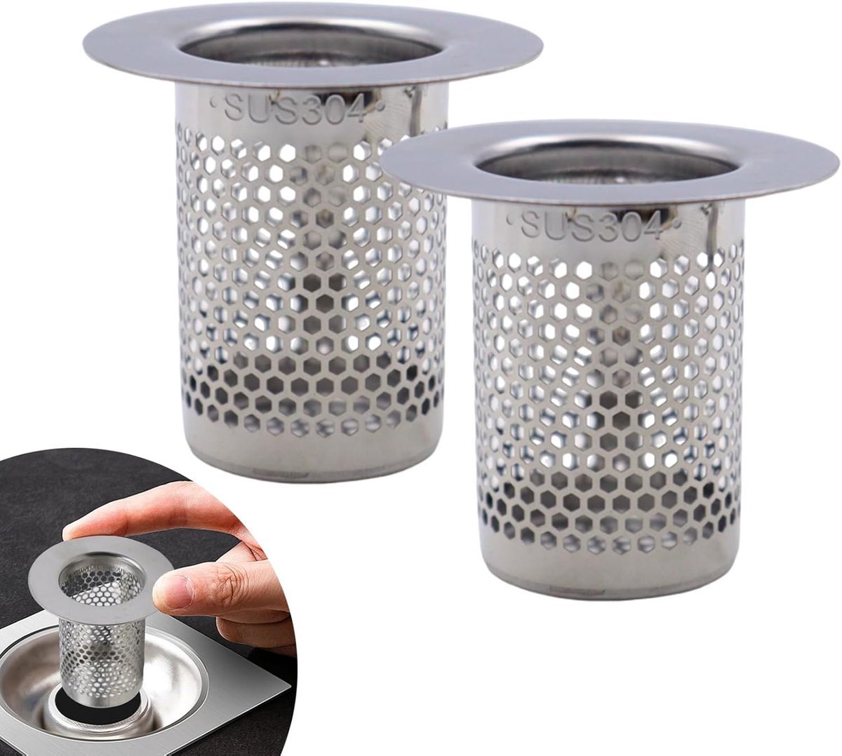 Stunq® Duurzame Filterset van Roestvrijstaal - Voor Douche, Badkamer en Keuken