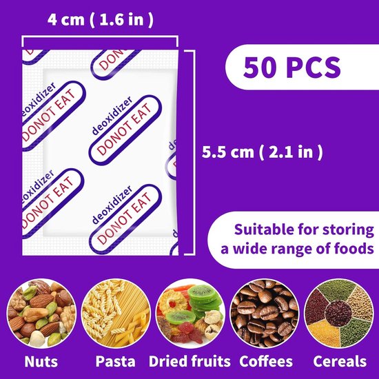 PackFreshUSA 300cc absorbeurs d'oxygène de qualité alimentaire non toxique pack de 100 (pack de