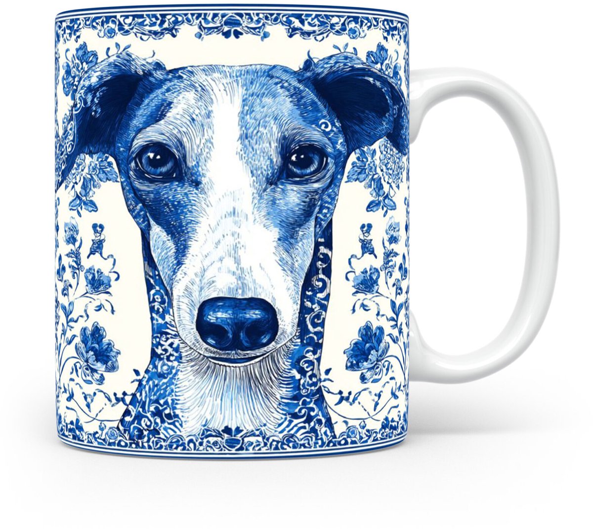 Mok Saluki Beker voor koffie of tas voor thee, cadeau voor dierenliefhebbers, moeder, vader, collega, vriend, vriendin, kantoor, opa, oma, hond, kerst, sinterklaas, verjaardag
