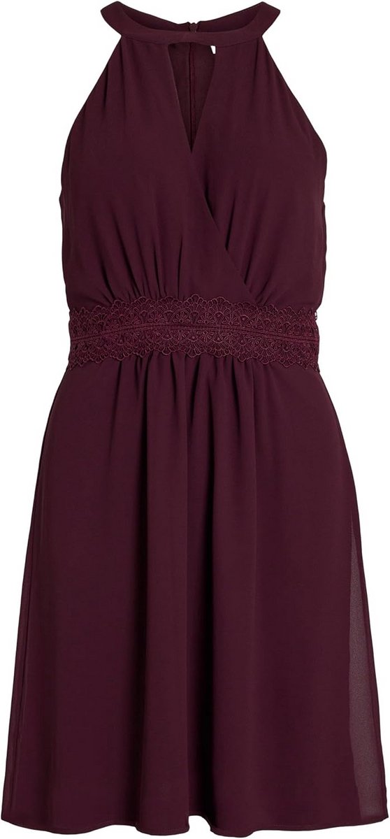 Dames Blouse Jurk met Kanten Halternek - Voordelige Feestoutfit