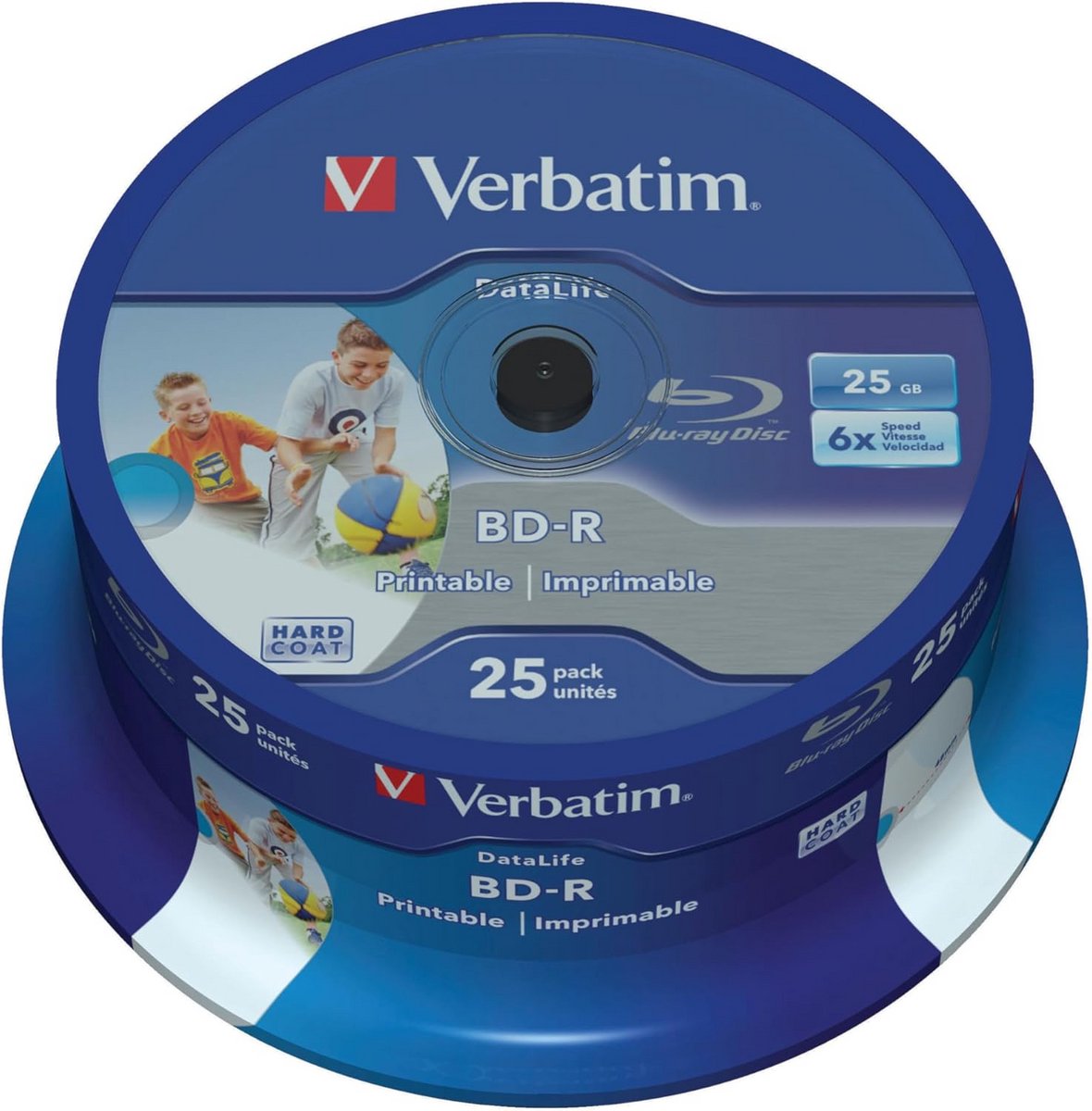 Blu-ray-schijf 25 GB - 6x schrijfsnelheid, bedrukbaar, krasbescherming, 25-pack