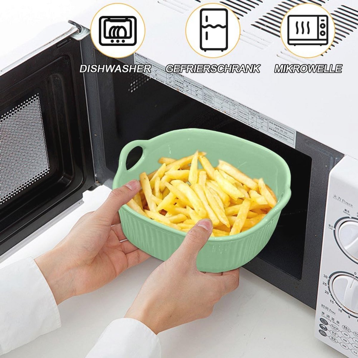 Vierkante keramische ovenschaal met handvat voor lasagne en ovenschotels