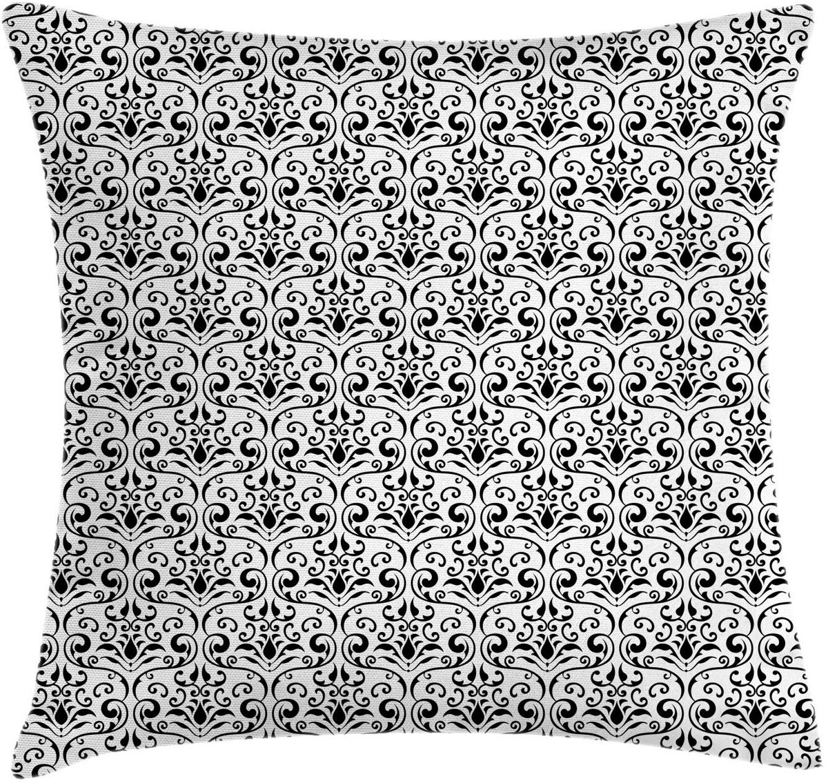 ABAKUHAUS Kussenhoes Barok – berenklauw, 45x45 cm, antraciet/wit Antracietgrijs