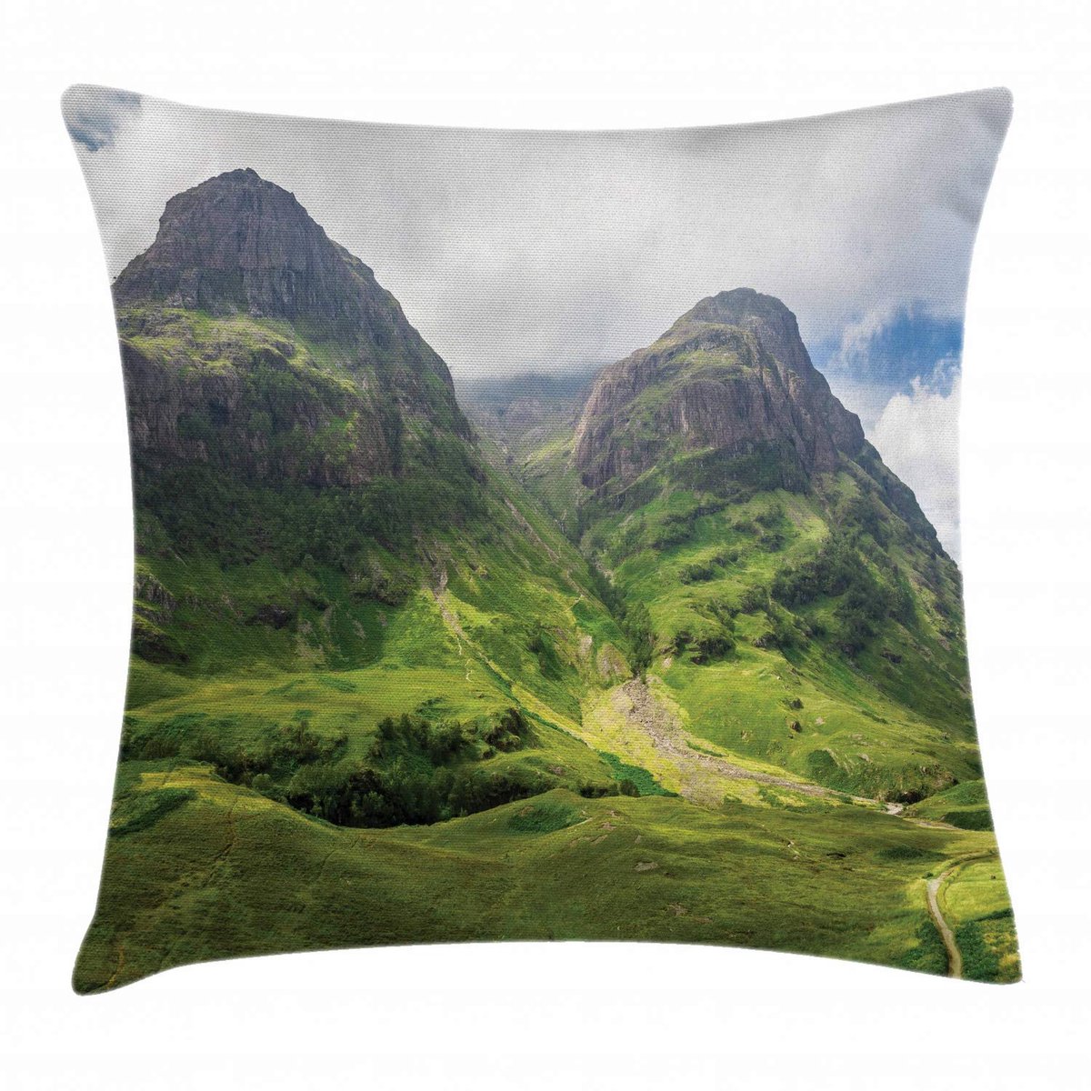 ABAKUHAUS Schotland Kussenhoes – 50x50 cm – Bedrukt aan beide zijden – Rits Farngrün
