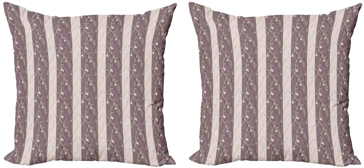 ABAKUHAUS Kussenhoes – 2x50x50 cm – Dubbelzijdig – Warme Taupe Warme Taupe Getrocknete Rose