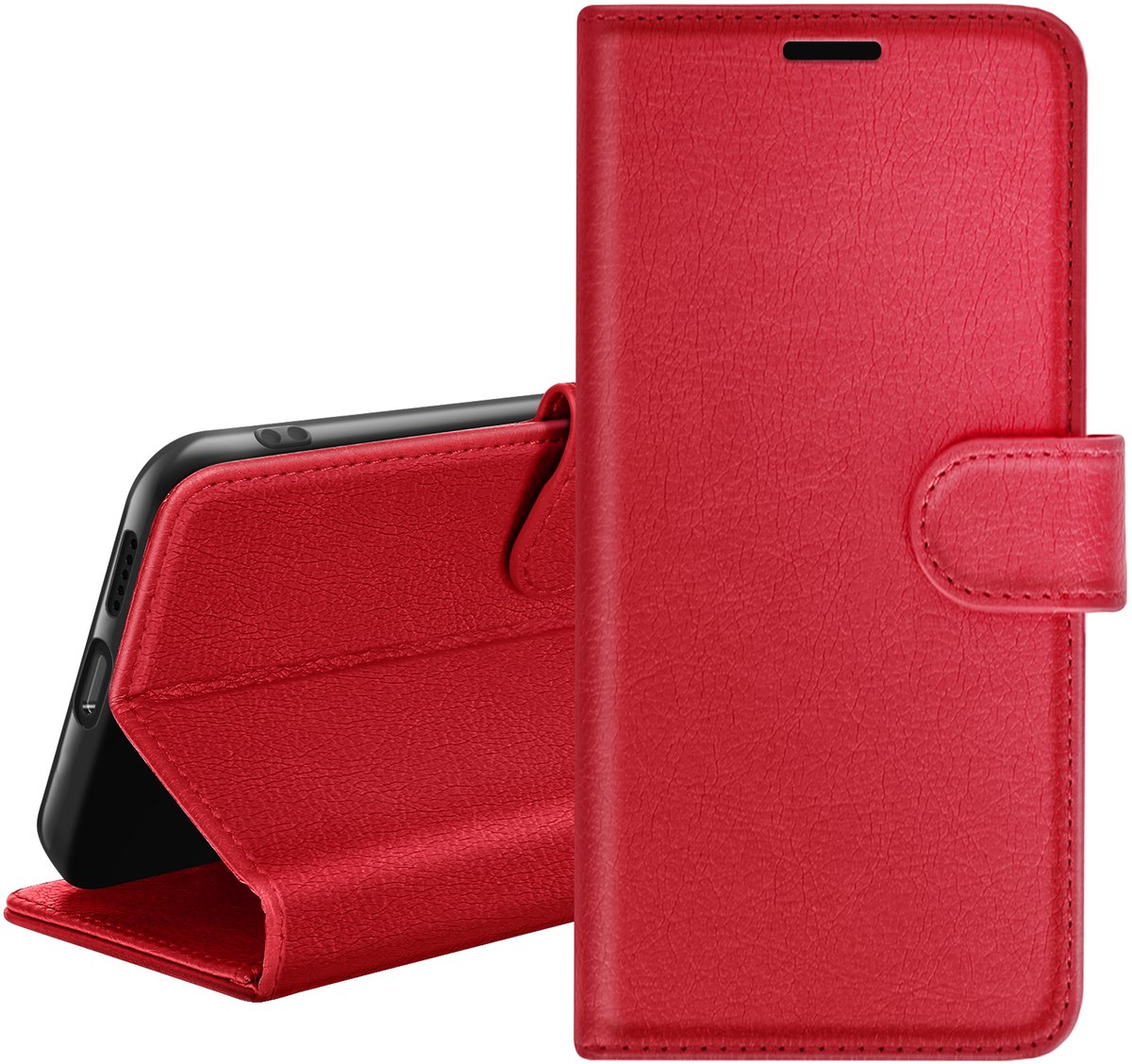 Zanae, Portemonneehoesje voor Google Pixel 8 met standaard en magnetische sluiting, Rood