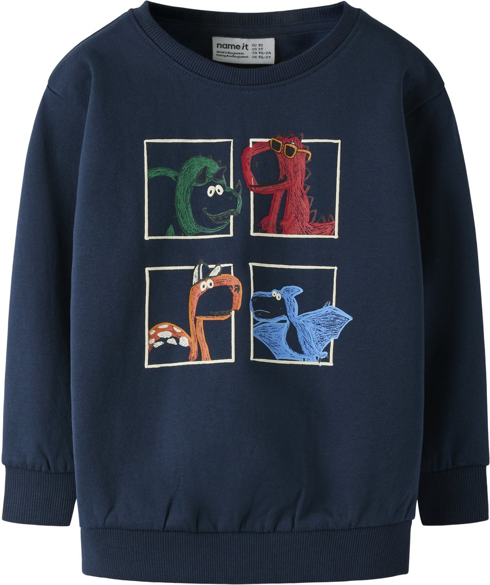 NAME IT - NMMLORENZO LS NREG SWEAT BRU BOX Jongens Trui
