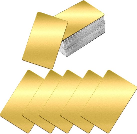 Zilveren Aluminium Lasergegraveerde Visitekaartjes - 100 Stuks ...