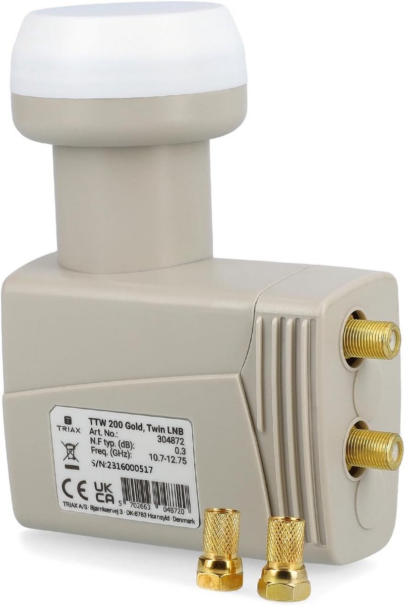 Twin LNB 4K UHD voor 2 deelnemers met PLL-technologie - Digitale HD satellietontvanger