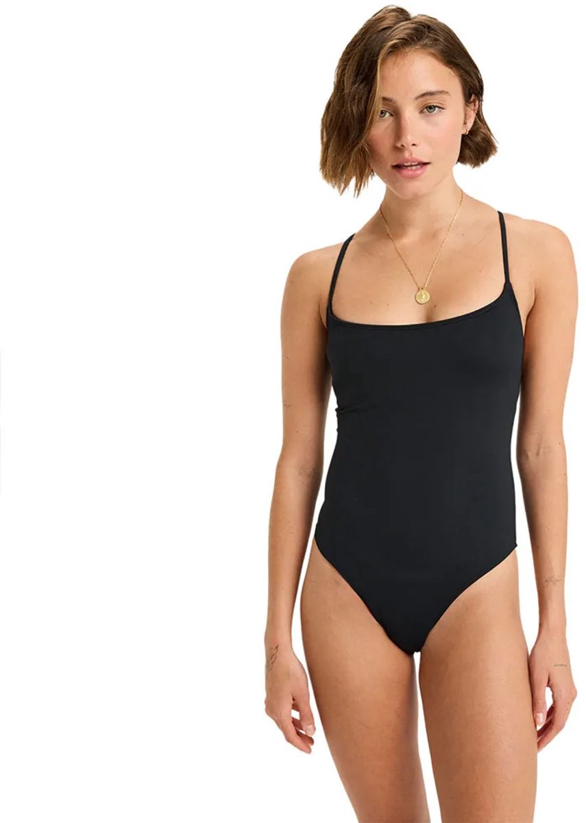 Roxy Beach Classics Strappy Zwemkleding S Vrouw Antraciet