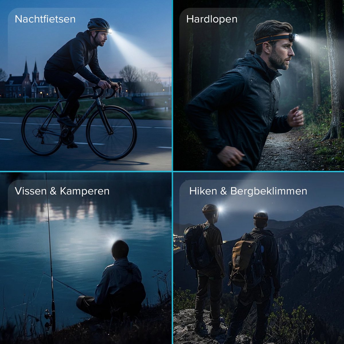 Inlustro Oplaadbare LED Hoofdlamp - IPX6 Waterdicht - Verstelbaar Verlichting met 11 Lichtstanden - Voor Hardlopen, Klussen, Fietsen, Hiking, Camping en Vissen - 600mAh Batterij — cadeau in Sport & Outdoor - foto 3