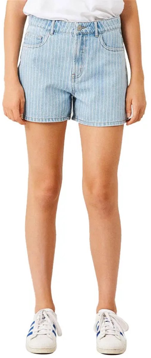 Name It Pinizza Mom Fit Hoge Taille Denim Shorts Blauw 12 Years Meisje
