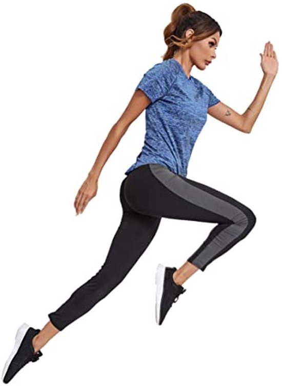 Sportshirt voor dames - Lang T-shirt, Sneldrogend, Korte Mouwen, Kreukvrij, Perfect voor Yoga en Wandelen — afbeelding 2