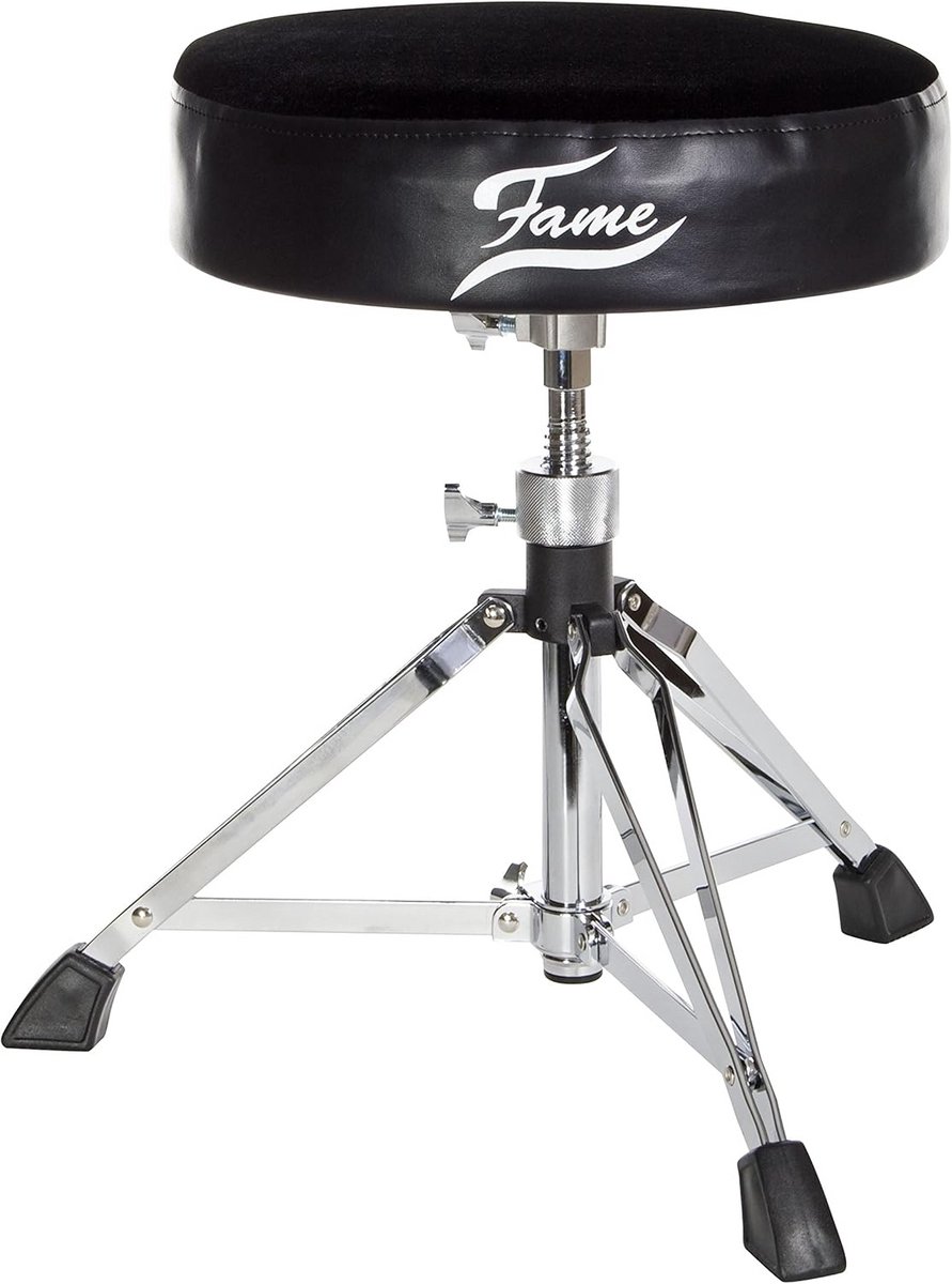 Ronde Drumkruk met Stofbekleding - Professionele Drumstoel