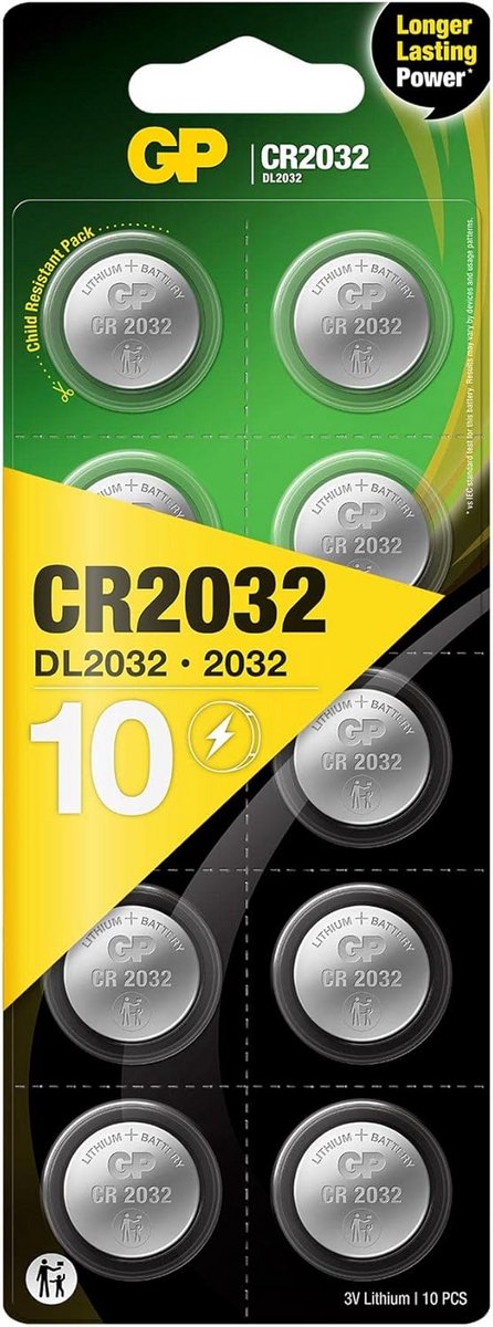 Lithium knoopcellen CR2032 3V - 10 Stuks - Knoopcelbatterijen voor Diverse Toepassingen