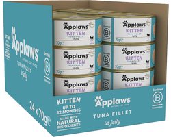 Natuurlijk Nat Kittenvoer met Tonijn in Gelei - 70 g (24 Stuk)