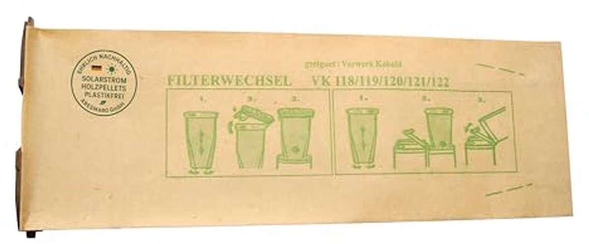 10 stofzuigerzakken geschikt voor Kobold 118 119 120 121 122 - Extra sterke flens