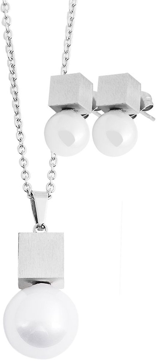 AKZENT Schmuckset Edelstahlschmuckset, Kette und Ohrringe