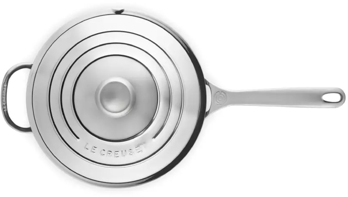 Le Creuset RVS PLUS Sauteuse 'Chef' met anti-aanbaklaag 3,3L - 24cm