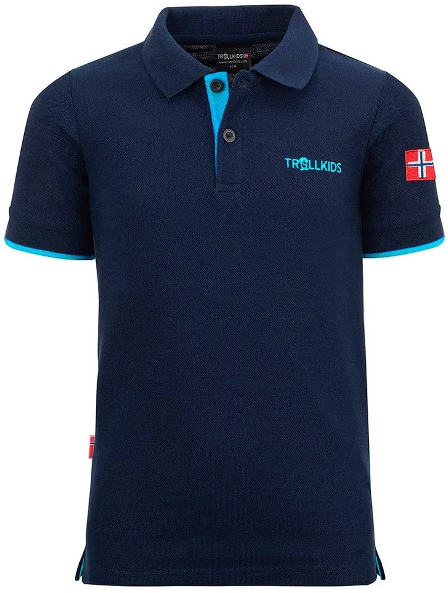 Trollkids Bergen Xt Korte Mouw Poloshirt Blauw 152 cm Kinderen