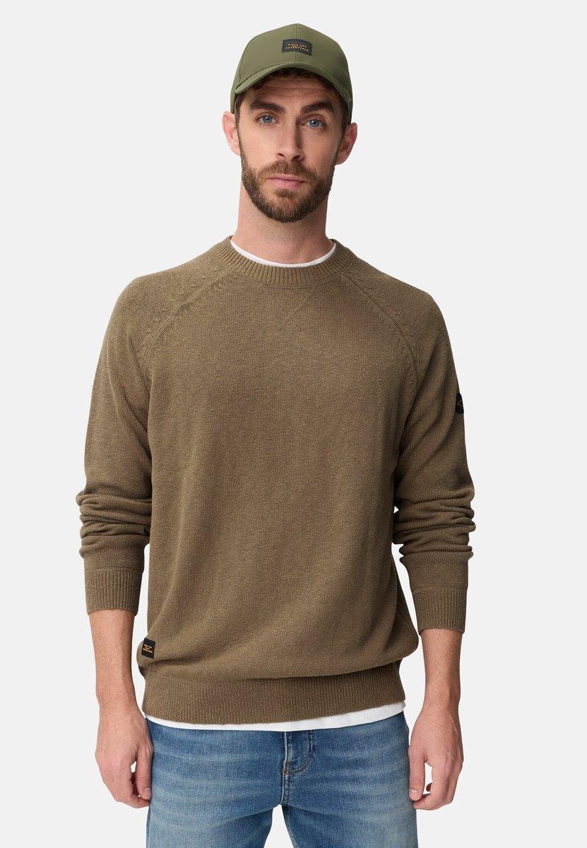 camel active Trui met ronde hals - Maat - Olijfgroenmenswear-XL