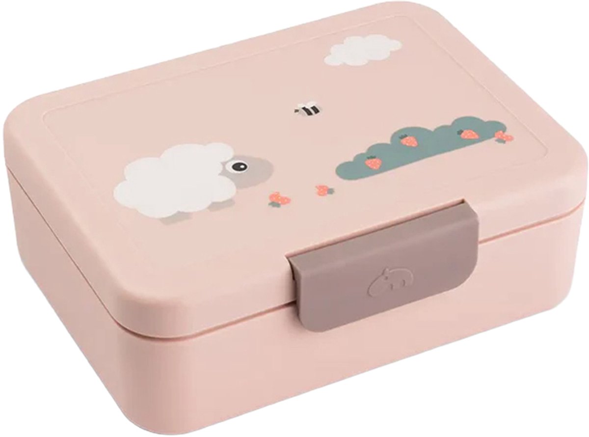 Done By Deer Lunch Box W/Divider Tiny Farm Powder