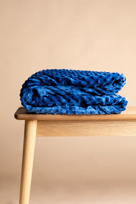 Novaline winterhoes voor verzwaringsdeken, blauw, fleece en minky, 1 persoons, 140x200 cm