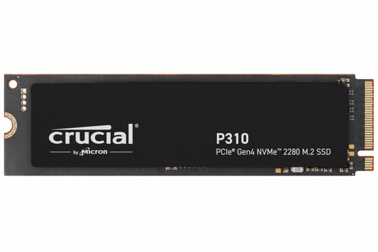 Crucial P310 2TB - SSD M.2 2280 - PCI Express 4.0 x4 - 2 TB - NVMe - 440TB - zwart