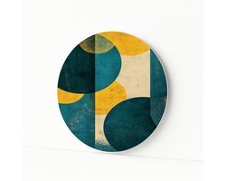 Cirkels wandcirkel - Ronde wandprint - Wandobject forex rond - 100x100 cm