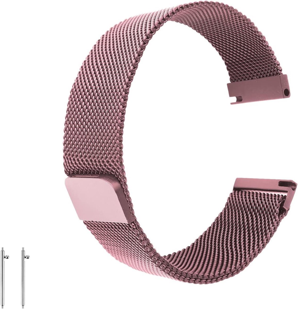 Jhubers Goods - Geweven Quick Release Mesh Horlogeband - Metalen Magnetisch - Verstelbaar Roestvrij Staal - Smart Watch Polsbandjes - Vervangende Bandjes met Magnetische Sluiting - Geschikt voor Mannen Vrouwen