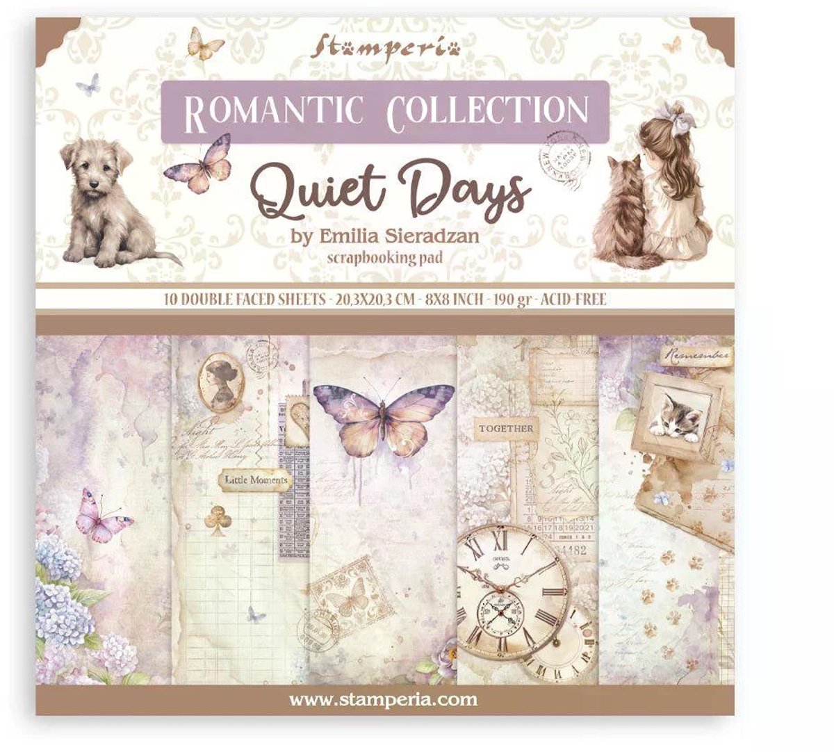 Stamperia - Quiet Days 8x8 Inch Paper Pack (SBBS134)