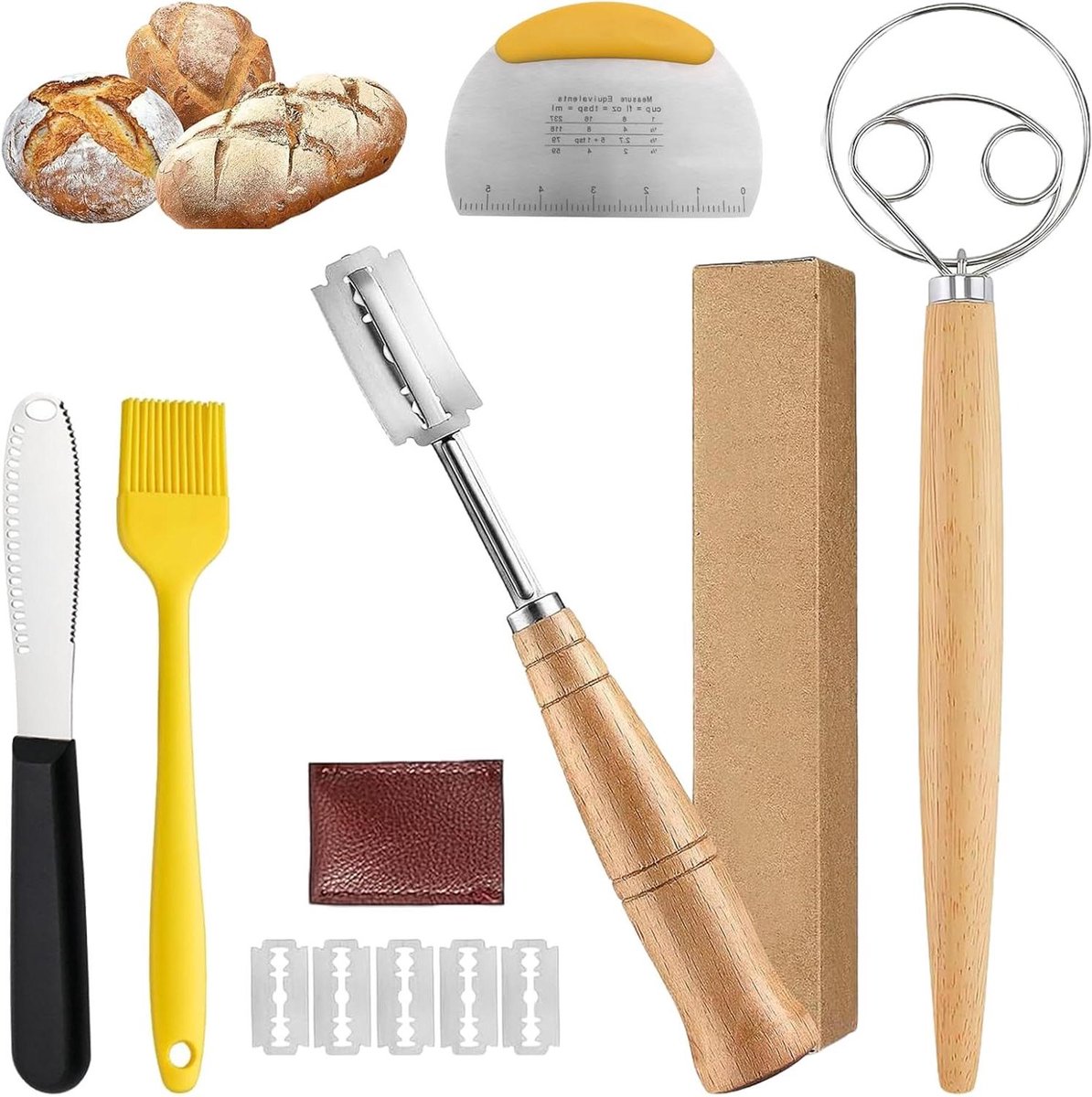 Deegmes voor broodtaart maken en bakken - ideaal voor keukengebruik