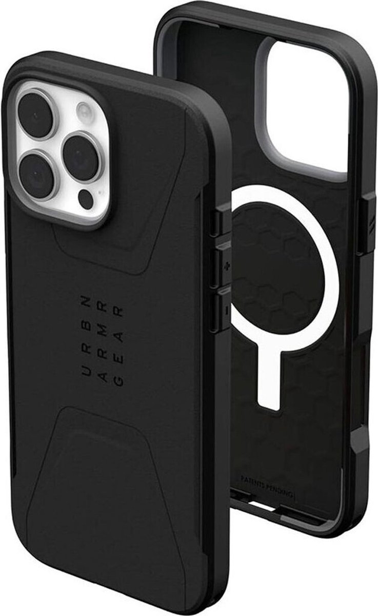 UAG - Civilian Mag geschikt voor iPhone 16 Pro Max Hoesje - zwart