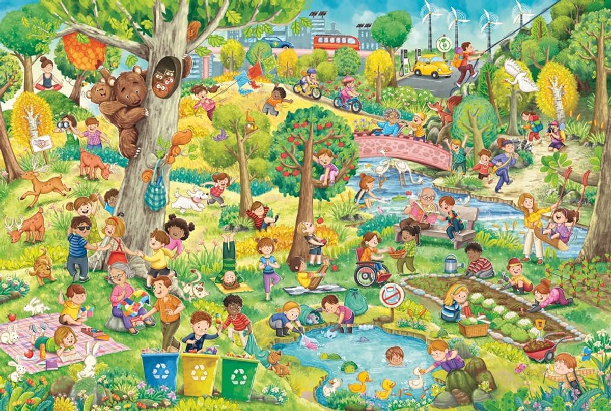 150 Stuks Milieuvriendelijke Kinderpuzzel van Graskarton voor Uren Speelplezier