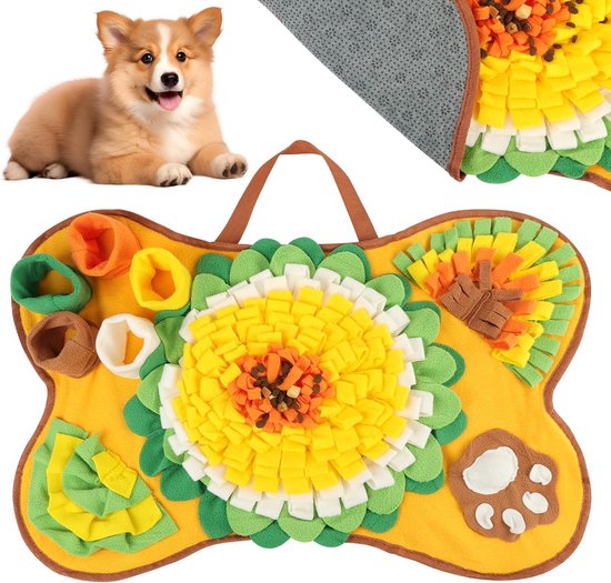 Beeztees Puppy Snuffelmat Doeka - Hondenspeelgoed - 50x45x2 cm Multi-Color - Interactief Speelgoed - Pets Place