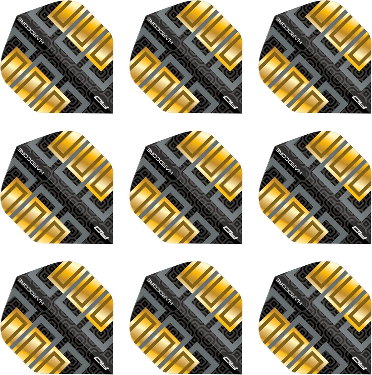 Blok Dart Vleugels 3 Sets - Premium Goud en Zwart - Voor Stabiliteit