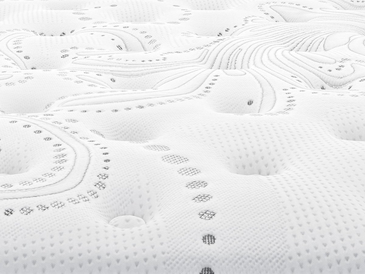 Vente-unique Witte bedbodem met opbergruimte van 180 x 200 cm + hybride pocketveringmatras en geïntegreerde topper van 30 cm dik - GAMIANI van YSMÉE